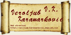 Veroljub Karamarković vizit kartica